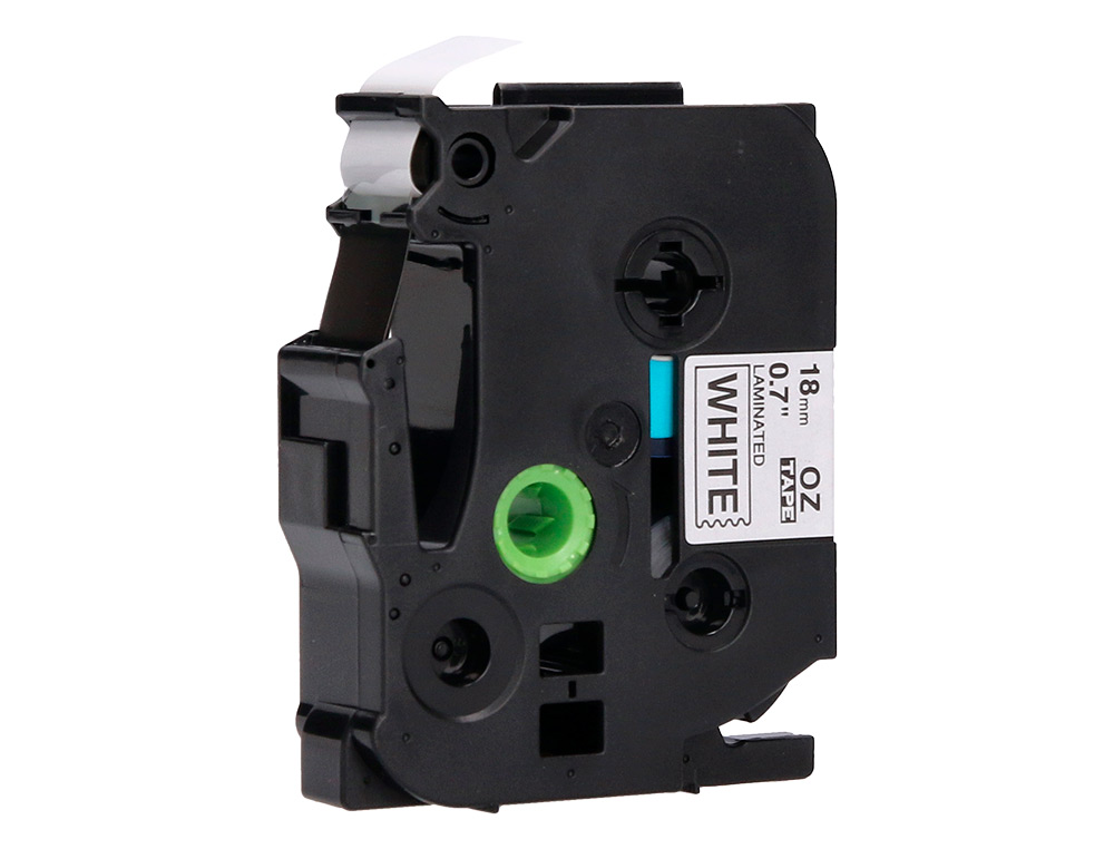FITA Q-CONNECT TZE-241 BRANCA-PRETA 18MM COMPRIMENTO 8 MT