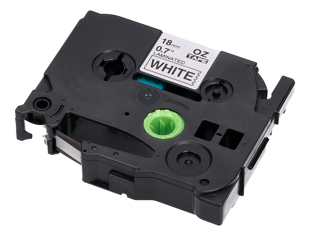 FITA Q-CONNECT TZE-241 BRANCA-PRETA 18MM COMPRIMENTO 8 MT