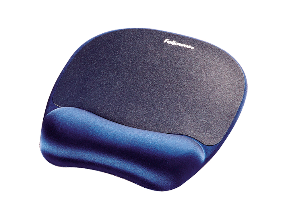 TAPETE PARA RATO FELLOWES COM APOIO DE MAO DE ESPUMA MEMORY FOAM AZUL 230X196X20 MM