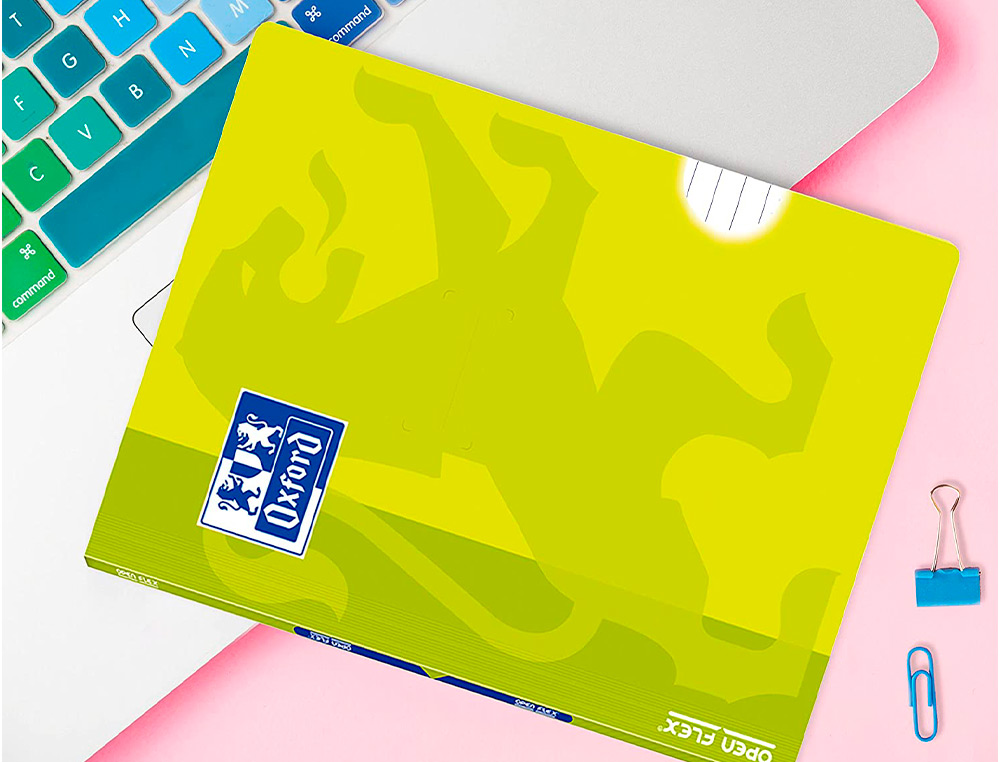 CADERNO AGRAFADO OXFORD OPENFLEX CAPA PLASTICO DIN A4 48 FOLHAS PAUTADO ASIGNATURA SOCIAL CORES SORTIDAS