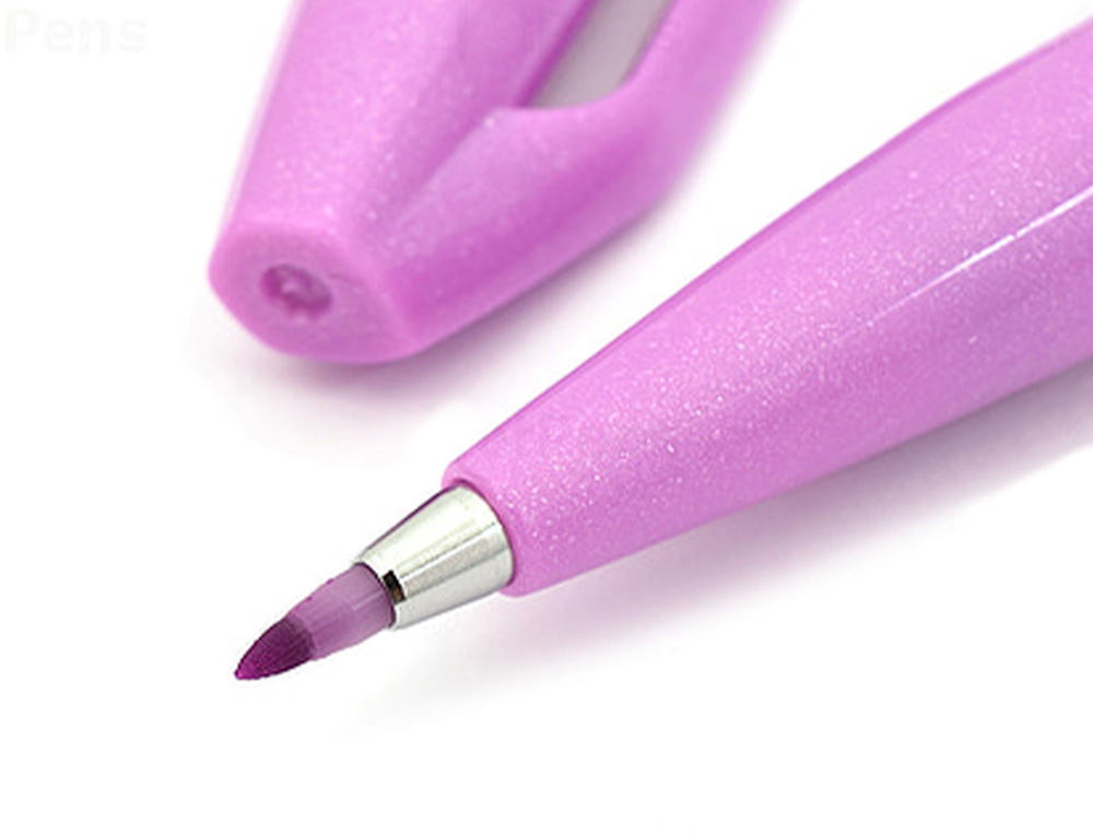 CANETA PINCEL PENTEL TOUCH PARA CALIGRAFIA COR ROXO CLARO