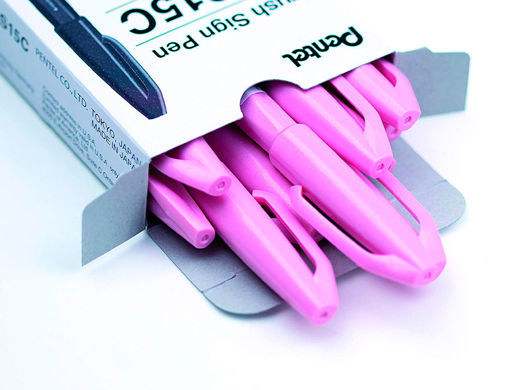 CANETA PINCEL PENTEL TOUCH PARA CALIGRAFIA COR ROXO CLARO