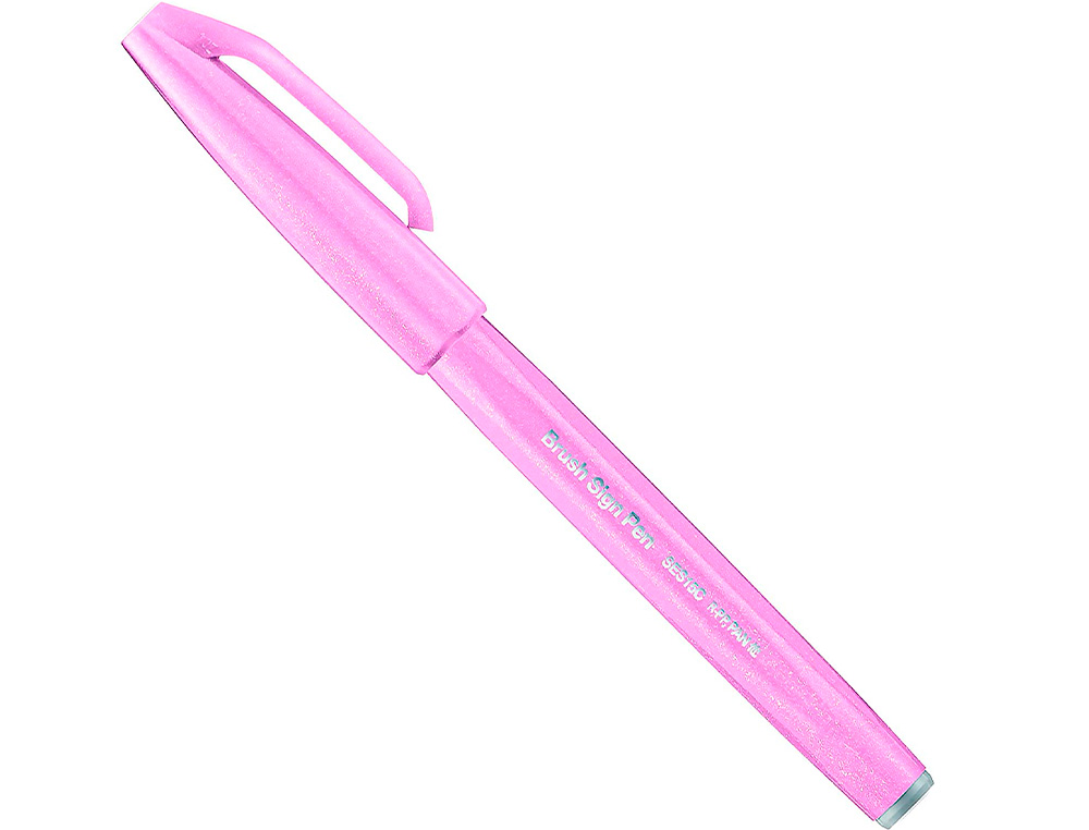 CANETA PINCEL PENTEL TOUCH PARA CALIGRAFIA COR ROXO CLARO