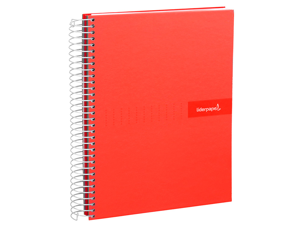 CADERNO ESPIRAL LIDERPAPEL CRAFTY DIN A4 CAPA FORRADA 80F 90 GR PAUTADO 7MM DUPLA MARGEM CORES SORTIDAS