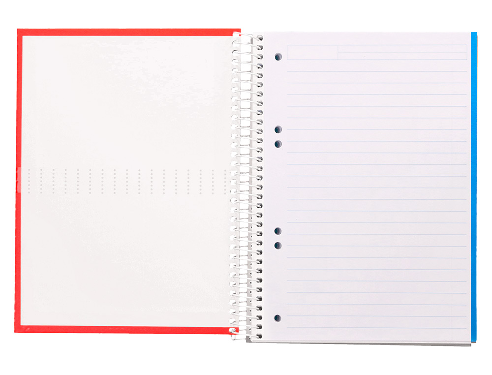 CADERNO ESPIRAL LIDERPAPEL CRAFTY DIN A5 CAPA FORRADA 80F 90 GR PAUTADO 7MM DUPLA MARGEM 6 FUROS CORES SORTIDAS