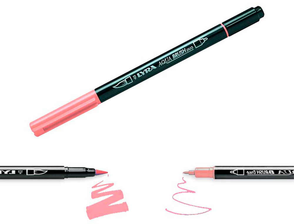 MARCADOR LYRA AQUA BRUSH AGUARELAVEL DUPLA PONTA E PINCEL TONS PELE BLISTER DE 6 UNIDADES SORTIDAS