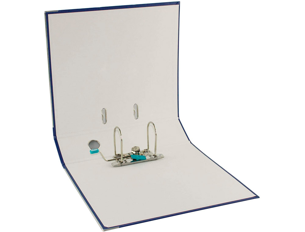 PASTA DE ARQUIVO DE ALAVANCA ELBA TOP CARTAO COMPACTO POLIPROPILENO COM RADO DIN A4 LOMBADA DE 80 MM AZUL
