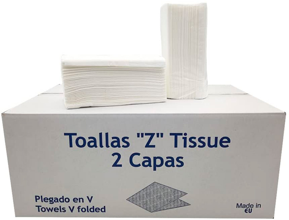 TOALHETE DE PAPEL SECA MÃOS DAHI Z ECOPASTA 2 CAPAS CAIXA COM 20 PACK DE 200 UNIDADES