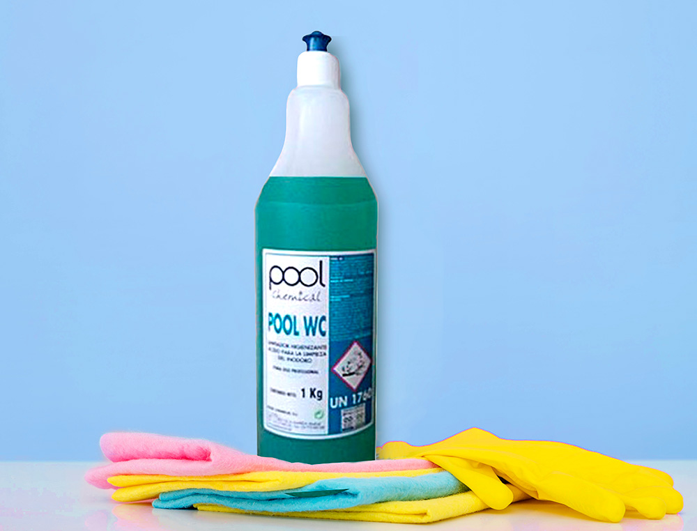 LIQUIDO DE LIMPEZA CASAS DE BANHO POOL CHEMICAL WC ULTRA FORTE GARRAFA 1 LITRO