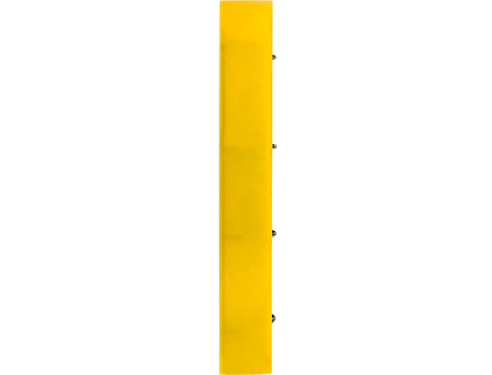 PASTA LIDERPAPEL COM RECARGA POLIPROPILENO DIN A4 4 ANEIS 25MM QUADRICULA 5MM AMARELO OPACO