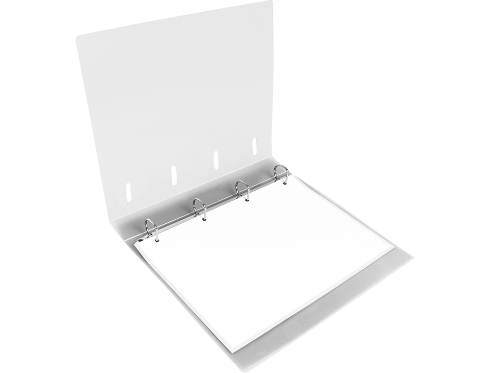 PASTA LIDERPAPEL COM RECARGA POLIPROPILENO DIN A4 4 ANEIS 40MM QUADRICULA 5MM TRANSPARENTE