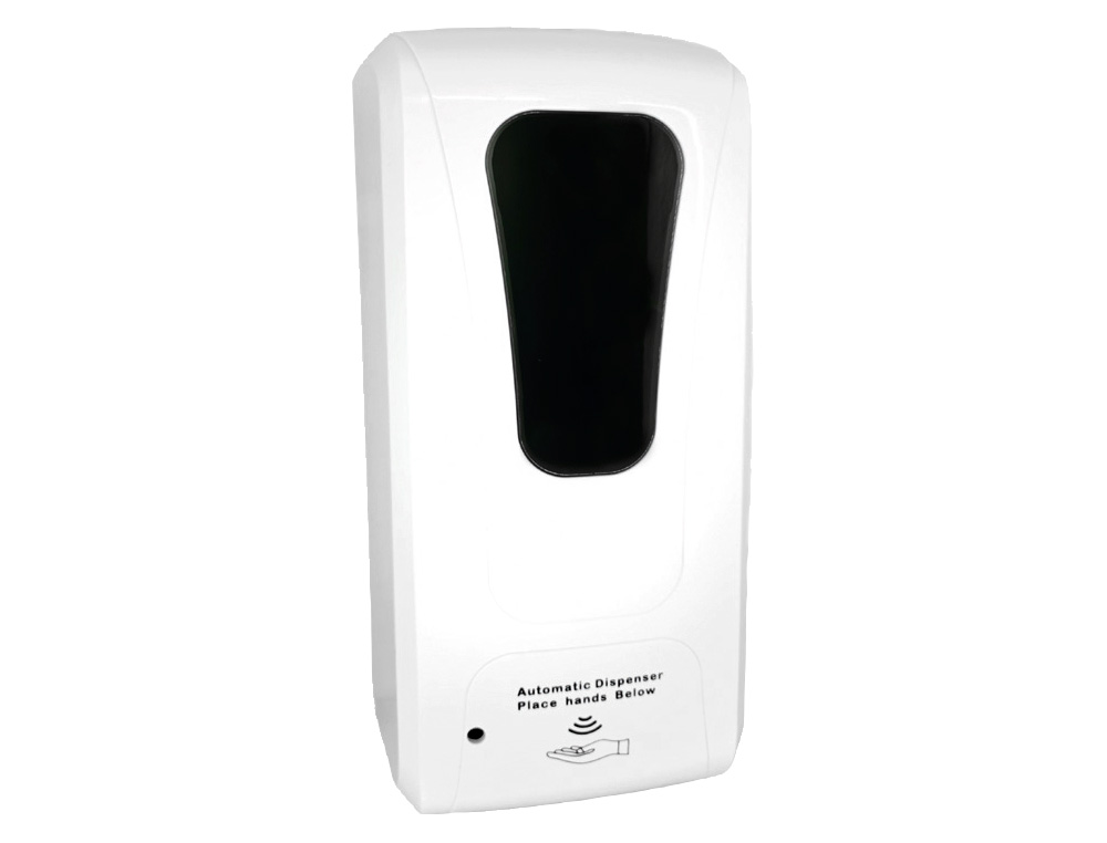 DISPENSADOR HIGIENICO DE SABAO AUTOMATICO COM SENSOR E SUPORTE METALICO Q-CONNECT 152 CM ALTURA 1000 ML COR BRANCO 13X11
