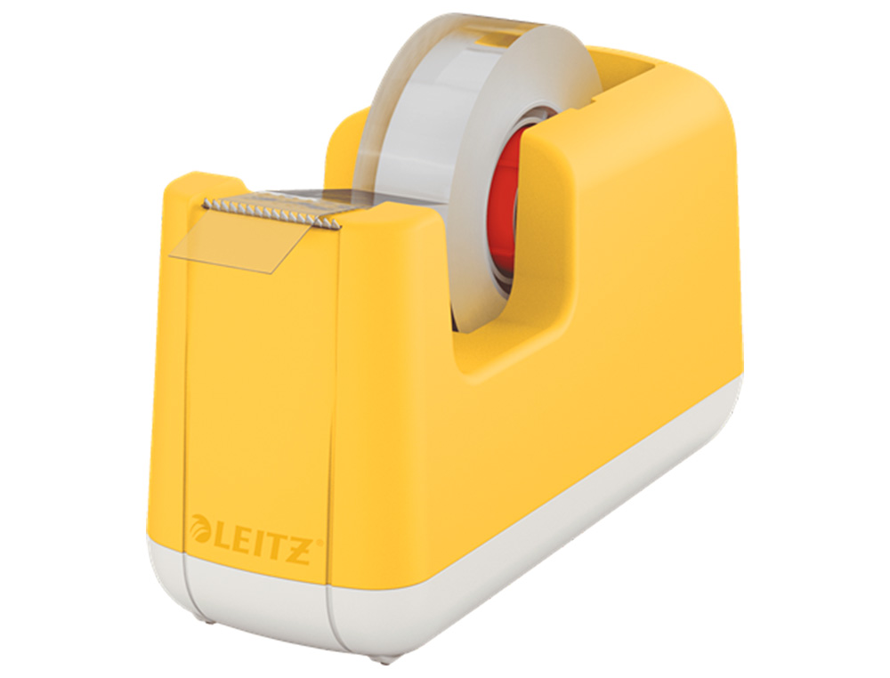 DESENROLADOR DE SECRETARIA LEITZ COSY EM PLASTICO PARA FITAS 33 MT AMARELO