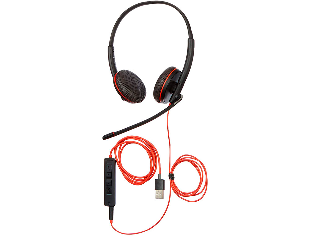 AURICULAR PLANTRONICS BLACKWIRE 3320 DIADEMA BINAURAL CABO USB-A