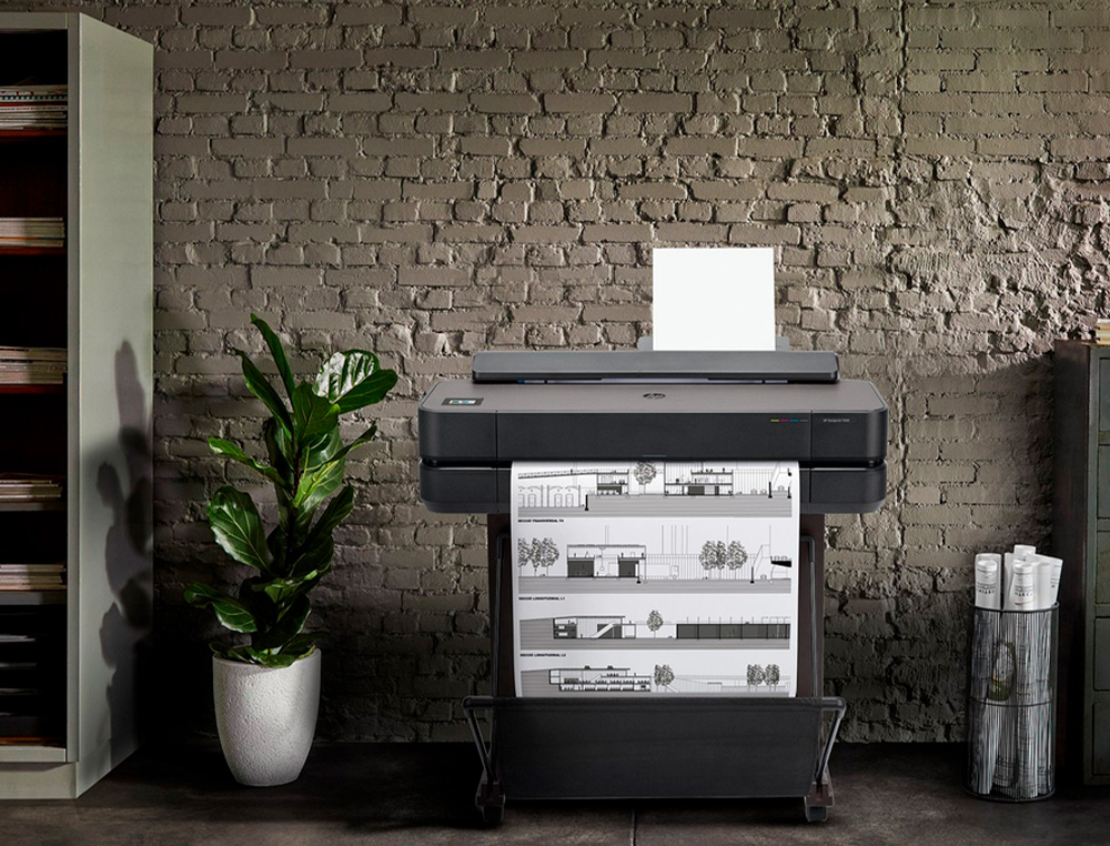 IMPRESSORA HP DESIGNJET T650 24 POLEGADAS BASE INTEGRADA 2400X1200 PPP TINTA COR 26 PPM 1GB DIN A1