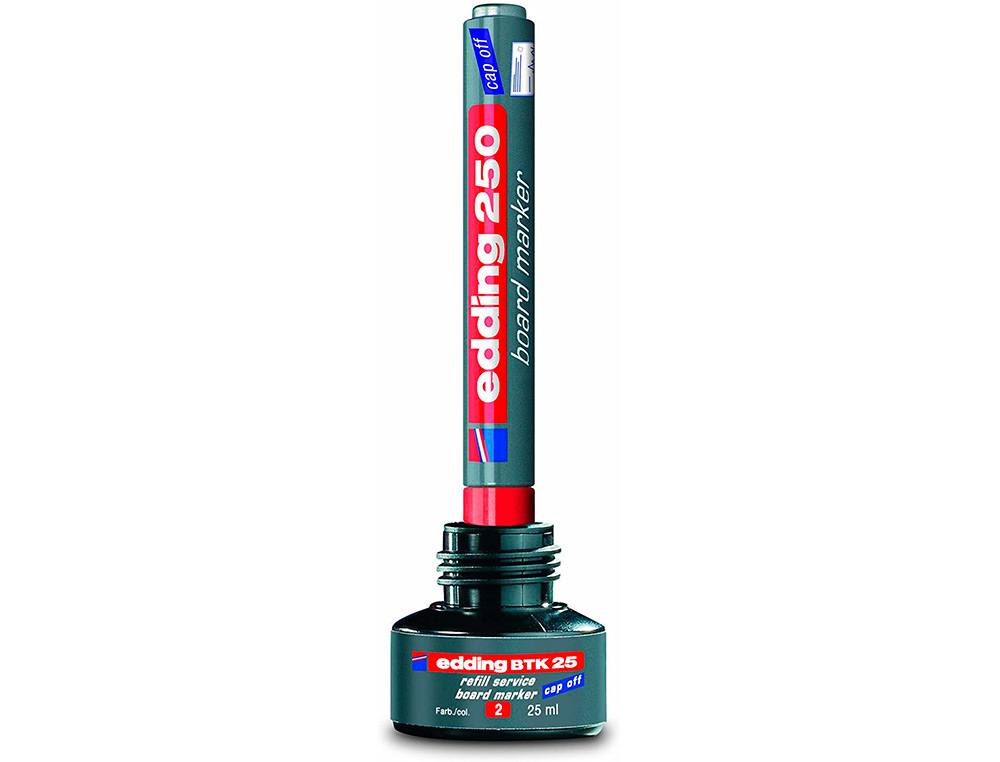 TINTA MARCADOR EDDING QUADRO BRANCO BTK-25 COR VERMELHO FRASCO DE 25 ML