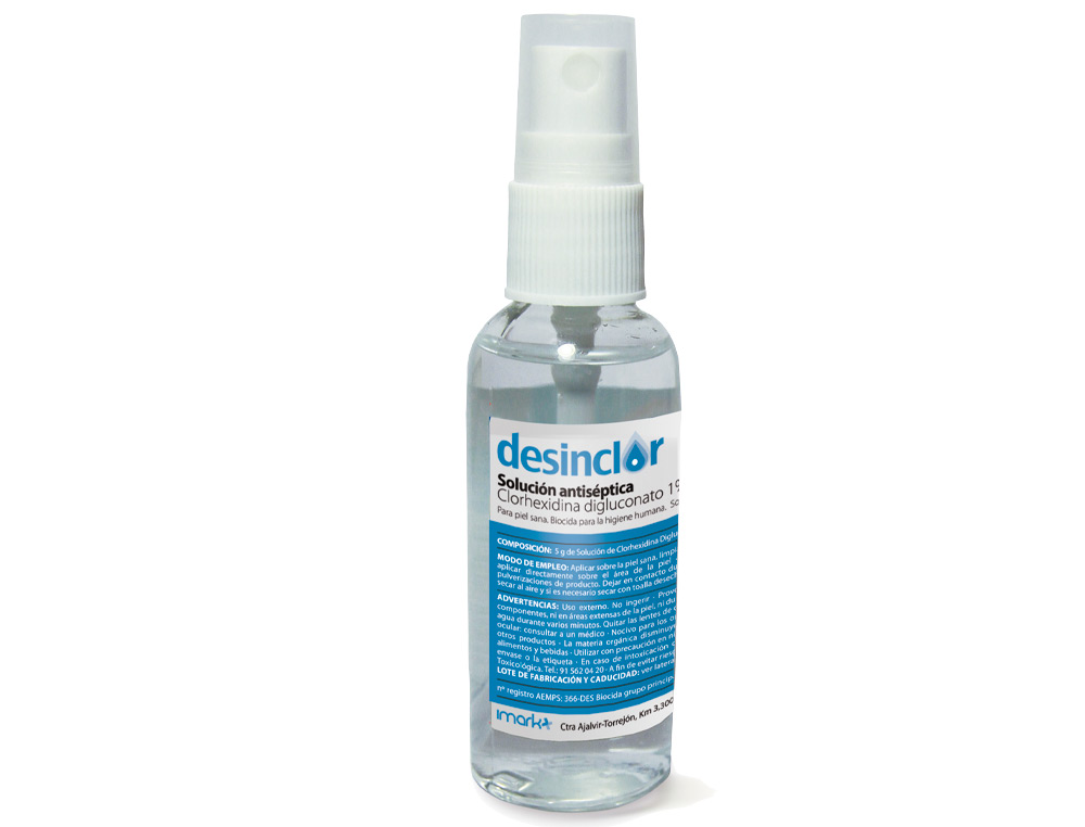 SOLUCAO ANTISSEPTICA CLOREXIDINA DESEMCLOR FRASCO DE 30 ML PULVERIZADOR