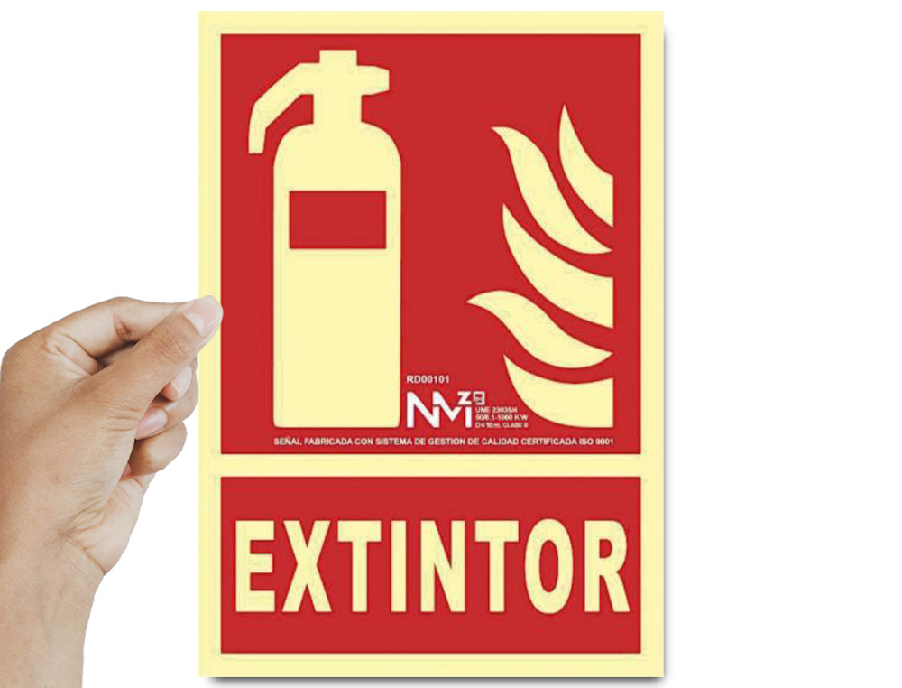 PICTOGRAMA ARCHIVO 2000 EXTINTOR PVC VERMELHO LUMINISCENTE 210X300 MM