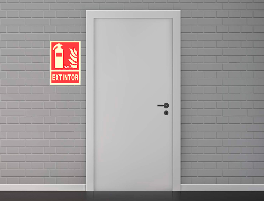 PICTOGRAMA ARCHIVO 2000 EXTINTOR PVC VERMELHO LUMINISCENTE 210X300 MM