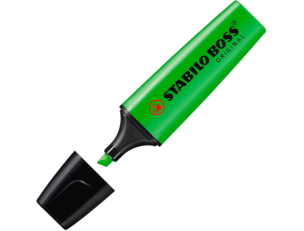 MARCADOR FLUORESCENTE STABILO BOSS 70 VERDE ESTOJO DE 4 UNIDADES