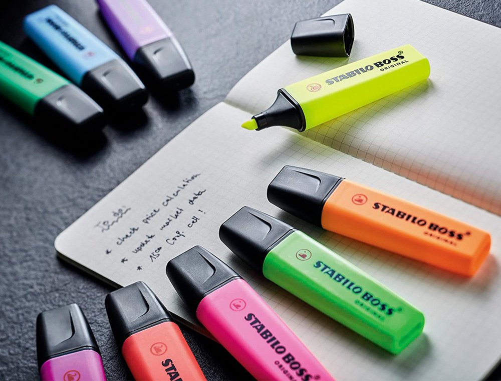 MARCADOR FLUORESCENTE STABILO BOSS 70 VERDE ESTOJO DE 4 UNIDADES
