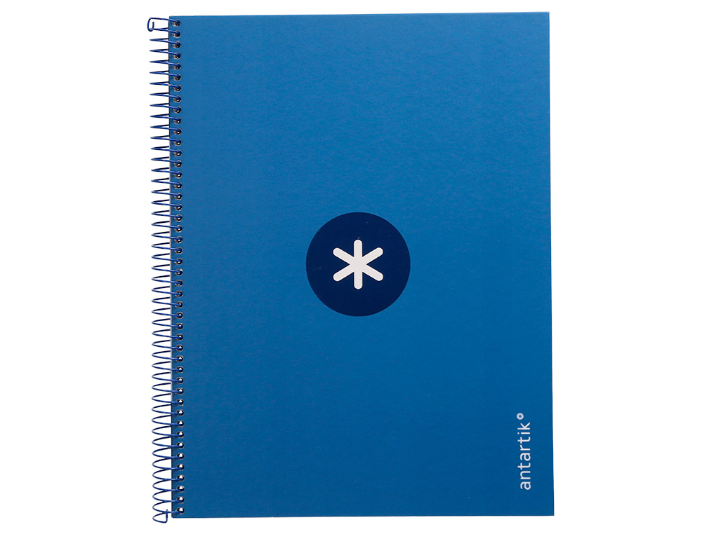 CADERNO ESPIRAL A4 MICRO ANTARTIK CAPA FORRADA 80F 90 GR HORIZONTAL 1 BANDA 4 FUROS COR AZUL ESCURO