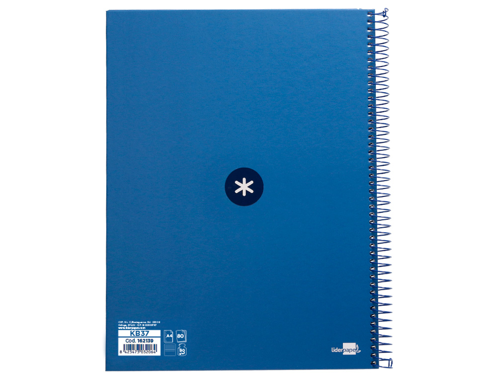 CADERNO ESPIRAL A4 MICRO ANTARTIK CAPA FORRADA 80F 90 GR HORIZONTAL 1 BANDA 4 FUROS COR AZUL ESCURO