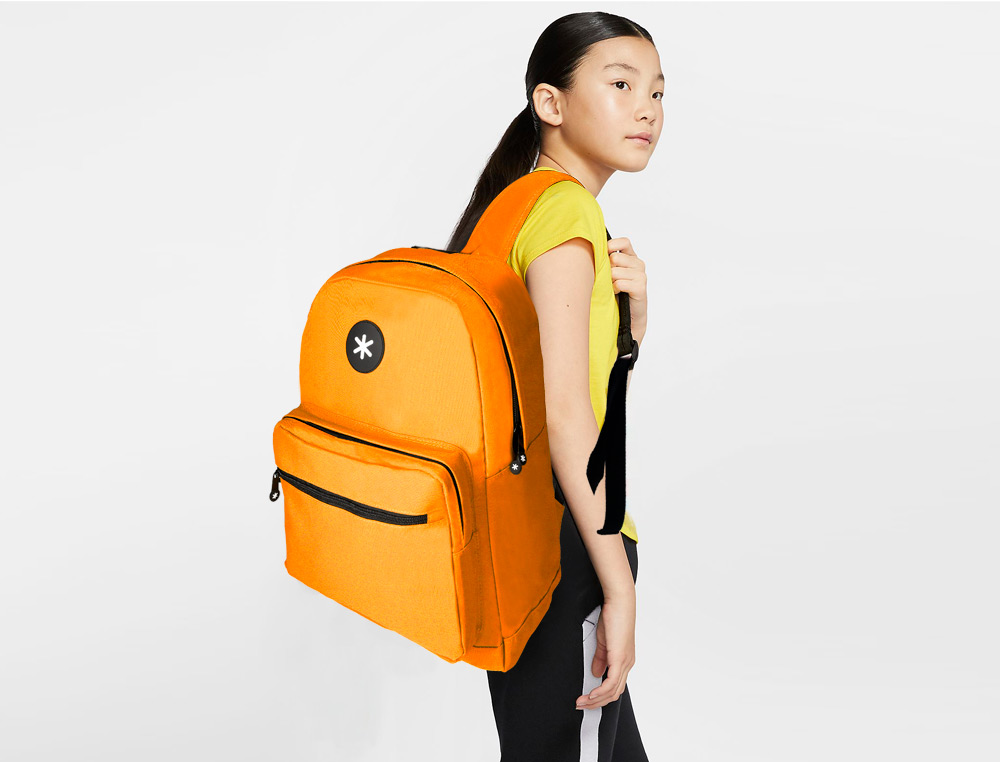 MOCHILA ANTARTIK COM ASA E BOLSO FRONTAL COM FECHO COR MOSTARDA 320X140X430 MM