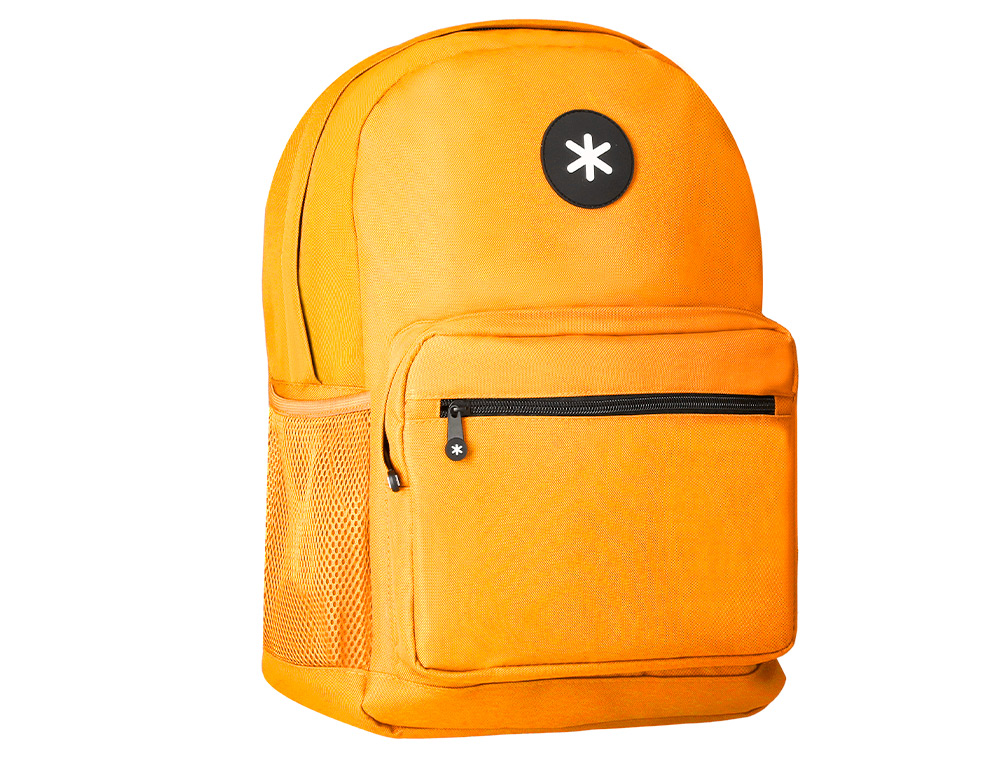 MOCHILA ANTARTIK COM ASA E BOLSO FRONTAL COM FECHO COR MOSTARDA 320X140X430 MM