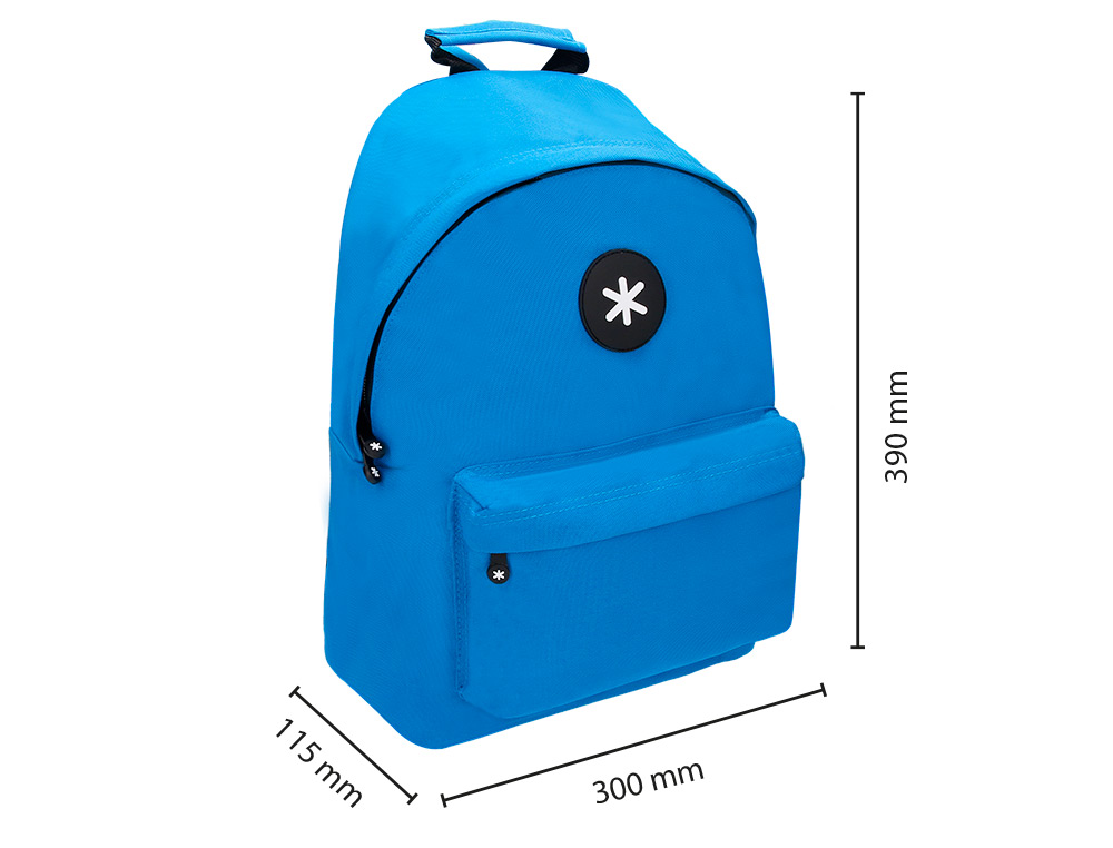 MOCHILA ANTARTIK COM ASA E BOLSO COM FECHO COR AZUL 310X160X410 MM
