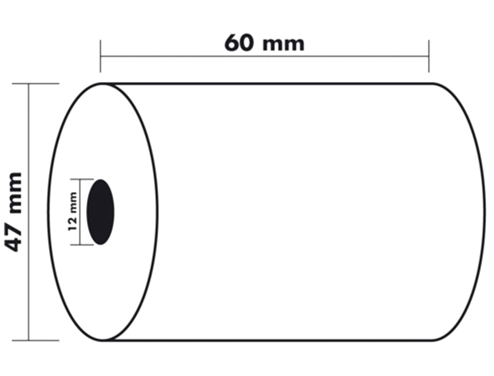 ROLO CALCULADORA EXACOMPTA TERMICO 60 MM X 47 MM 55 G/M2