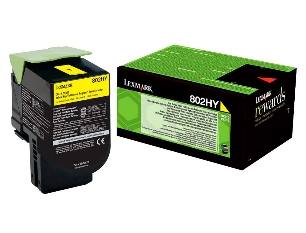TONER LASER LEXMARK 80C2HYE AMARELO 3000 PAGINAS