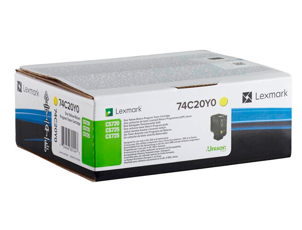 TONER LEXMARK LASER 74C20Y0 CX725DE / CS720DE / CS725DE AMARELO 3000 PAGINAS