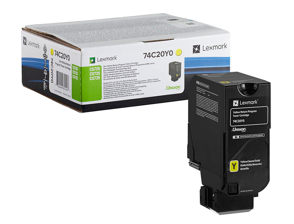 TONER LEXMARK LASER 74C20Y0 CX725DE / CS720DE / CS725DE AMARELO 3000 PAGINAS