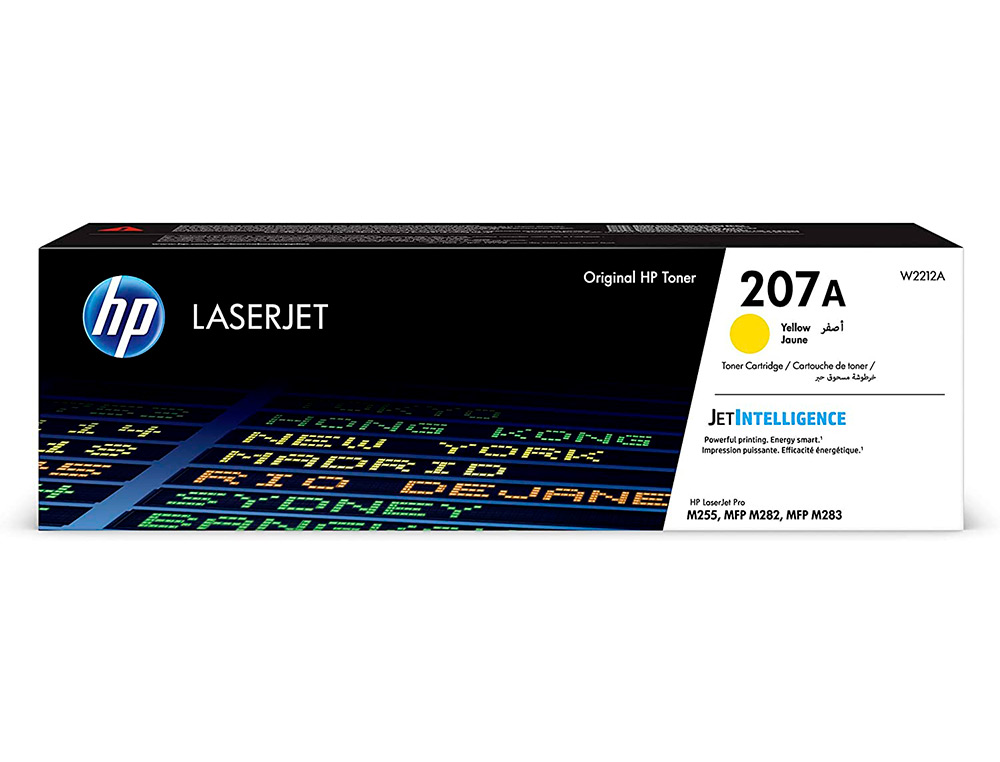 TONER HP 207A HP LASERJET PRO M255DW / M255NW / M282NW / M283FDN AMARELO 1250 PAGINAS