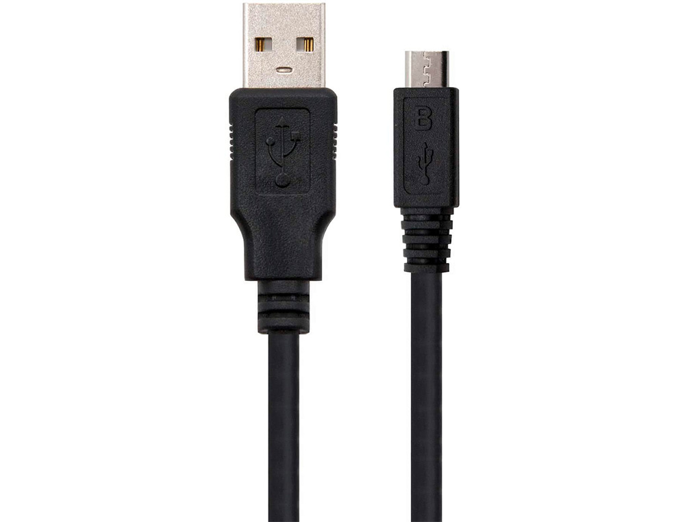 CABO USB NANOCABLE 2.0 TIPO A/M-MICRO USB B/M COR PRETO COMPRIMENTO 0,8 M