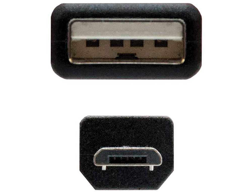 CABO USB NANOCABLE 2.0 TIPO A/M-MICRO USB B/M COR PRETO COMPRIMENTO 0,8 M