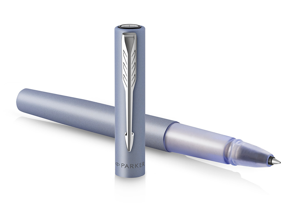 ROLLER PARKER VECTOR XL AZUL PRATEADO PONTA FINA