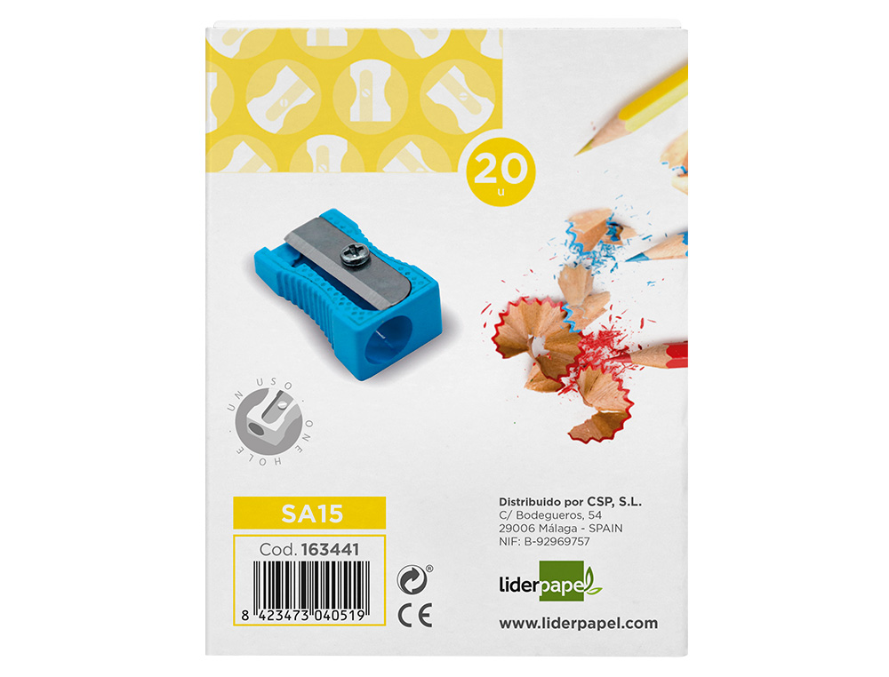 APARA LAPIS LIDERPAPEL METALICO 1 USO COR AZUL