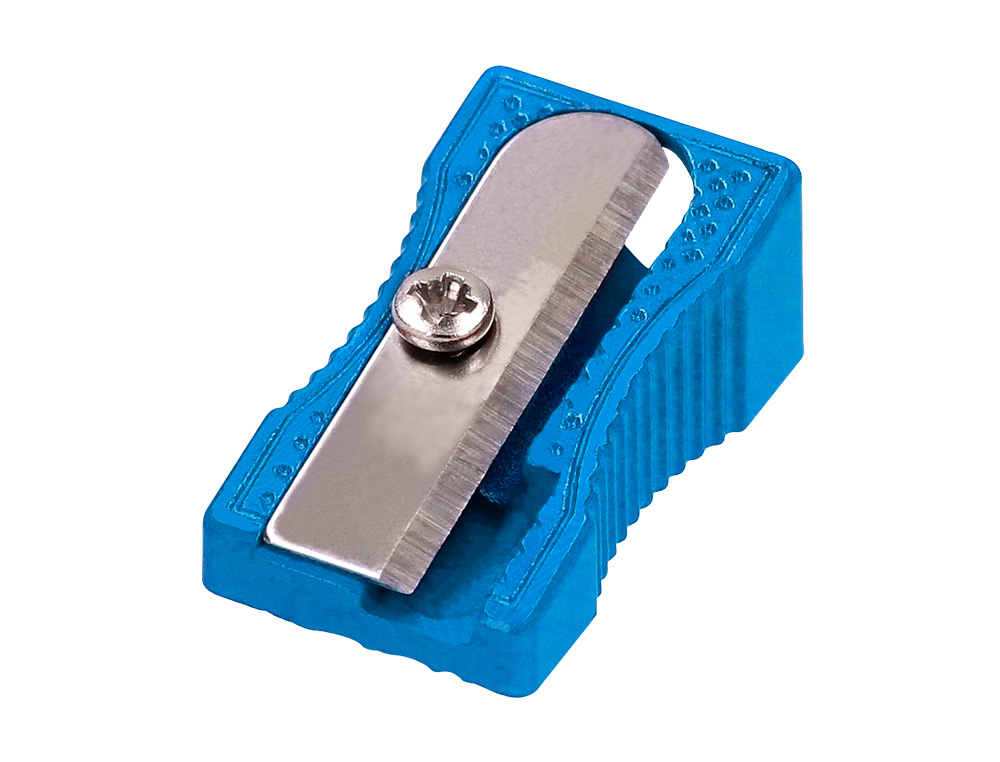 APARA LAPIS LIDERPAPEL METALICO 1 USO COR AZUL