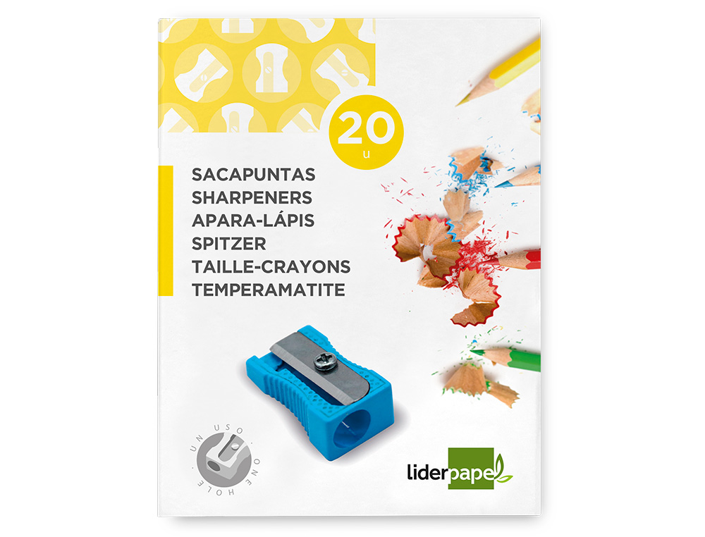APARA LAPIS LIDERPAPEL METALICO 1 USO COR AZUL