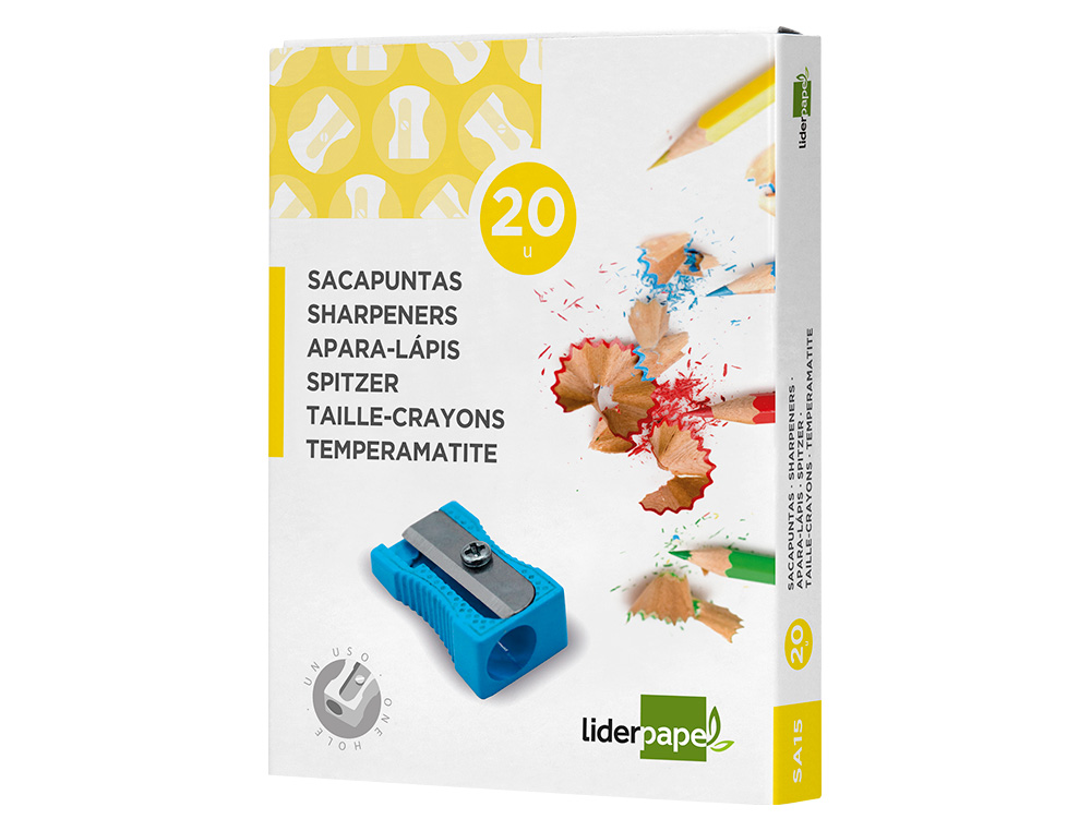 APARA LAPIS LIDERPAPEL METALICO 1 USO COR AZUL