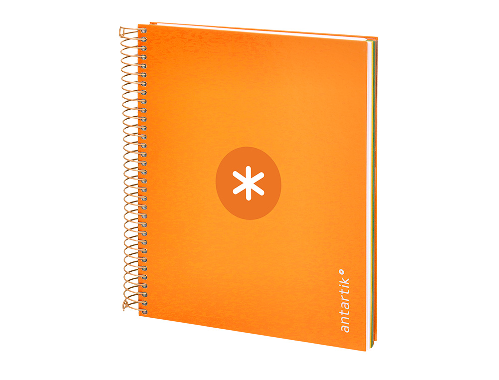 CADERNO ESPIRAL DIN A5 ANTARTIK CAPA FORRADA 120 F 100 GR QUADRICULA 5 MM 5 BANDAS COR MOSTARDA