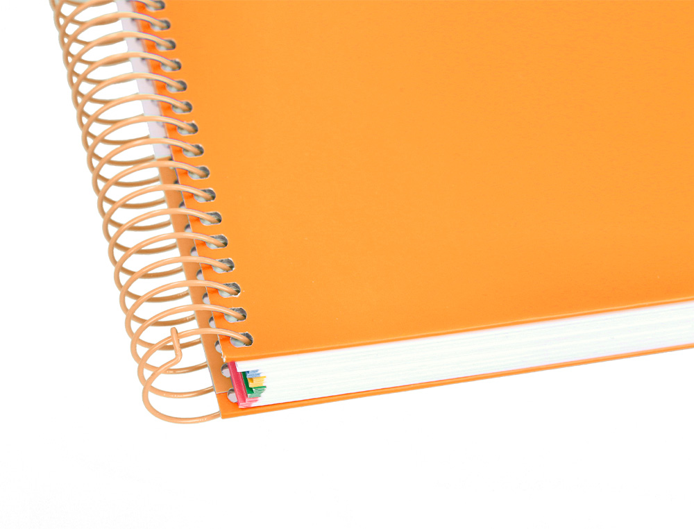 CADERNO ESPIRAL DIN A5 ANTARTIK CAPA FORRADA 120 F 100 GR QUADRICULA 5 MM 5 BANDAS COR MOSTARDA