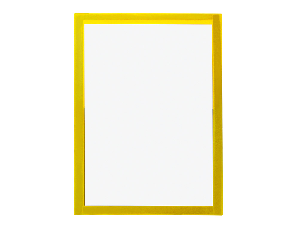 MOLDURA PORTA ANUNCIOS LIDERPAPEL MAGNETICA DIN A4 SUPORTE ADESIVO REMOVIVEL COR AMARELO