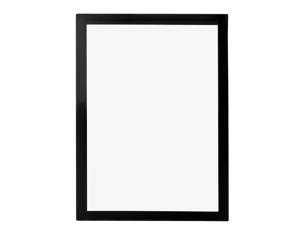 MOLDURA PORTA ANUNCIOS LIDERPAPEL MAGNETICA DIN A4 SUPORTE ADESIVO REMOVIVEL COR PRETO