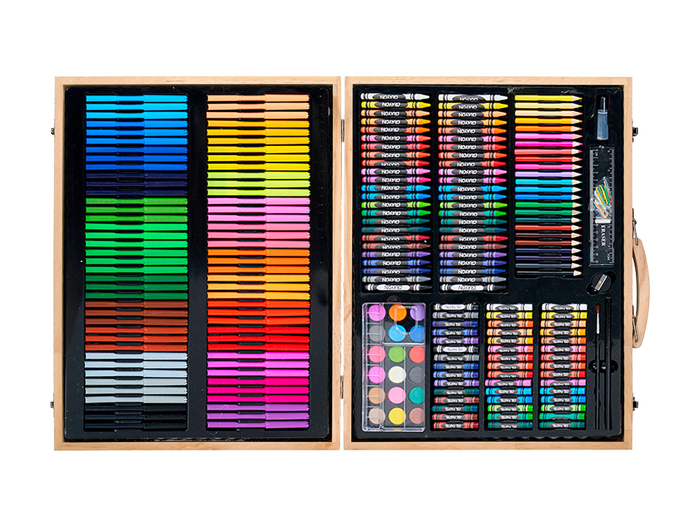 SET DE PINTURA LIDERPAPEL MADEIRA 245 PECAS MALA 49X36,6X4,5 CM
