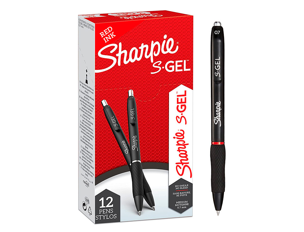 ESFEROGRAFICA SHARPIE RETRATIL TINTA GEL PONTA 0,7 MM COR VERMELHO