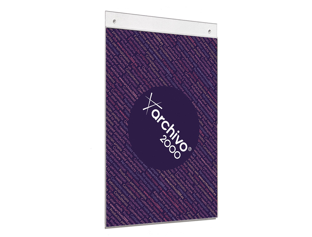 EXPOSITOR DE PAREDE ARCHIVO 2000 COM FUROS ULTRA TRANSPARENTE DIN A4 VERTICAL 210X325 MM