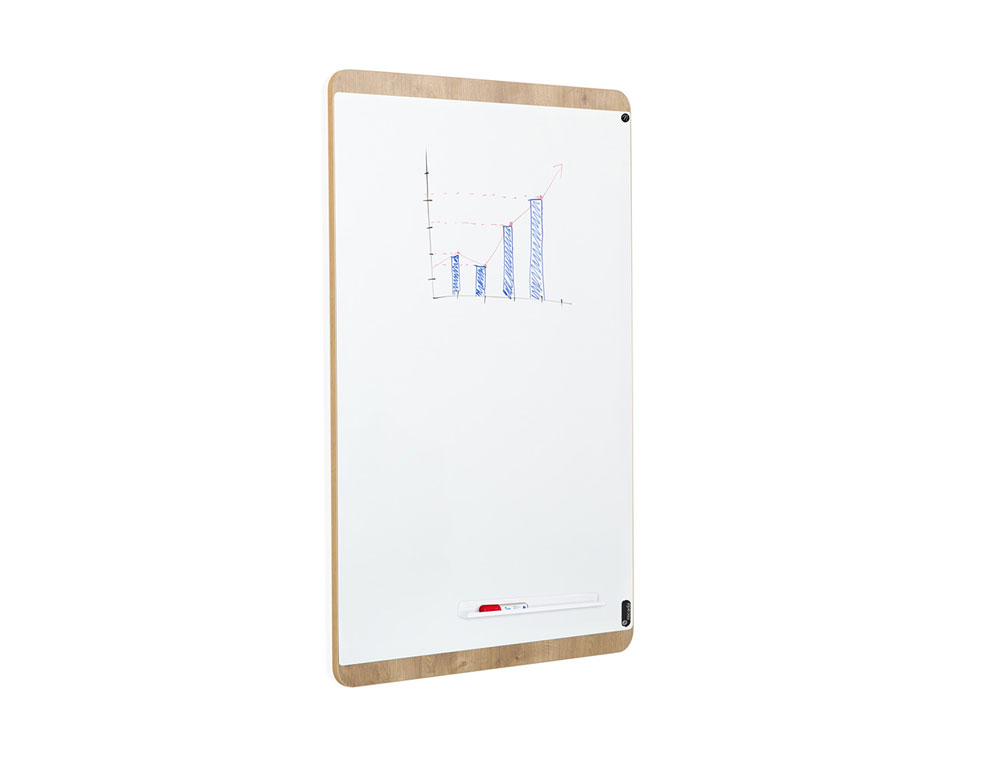 QUADRO BRANCO ROCADA MAGNTICO LACADO NATURAL 115X75 CM